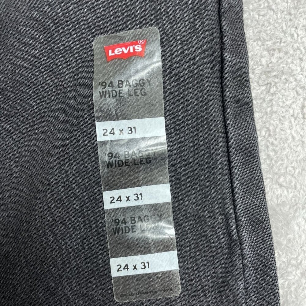 NEW Levi’s ’94 Baggy Wide Leg Jeans Women’s 24x31 Vintage Insprired Black k1048 - Picture 11 of 12